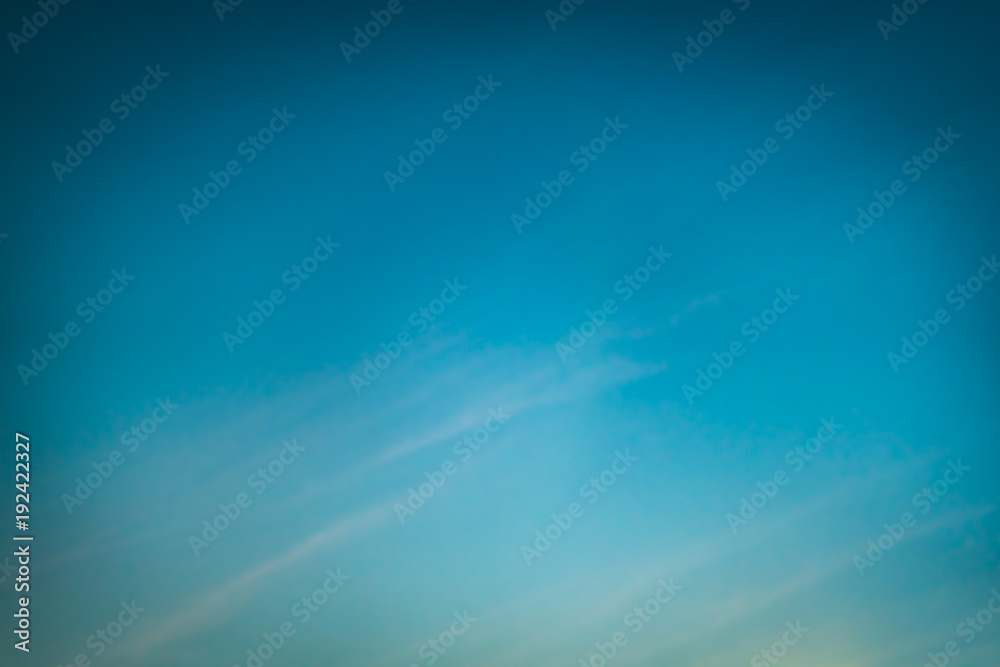 Clear sky and soft white clouds in evening Clear sky and soft white clouds in evening