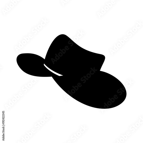 Cowboy hat. Icon isolated on white background. Vector