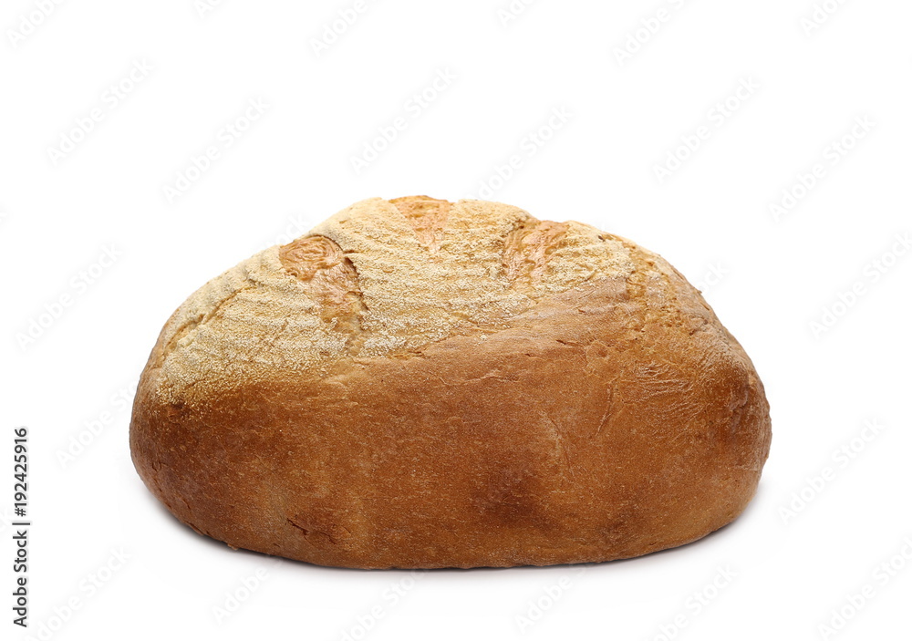 Loaf of wheat bread isolated on white background Loaf of wheat bread isolated on white background