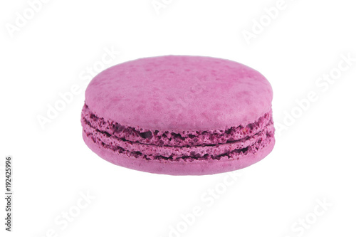 macaron cookie purple colors, isolated on white background © kurgu128