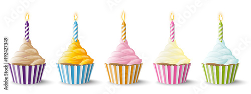 cupcakes with candles