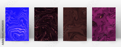 Abstract cover. Modern design template. Actual suminagashi marble. Minimalistic hipster flyer design. Favorable trendy abstract cover. Vector illustration.