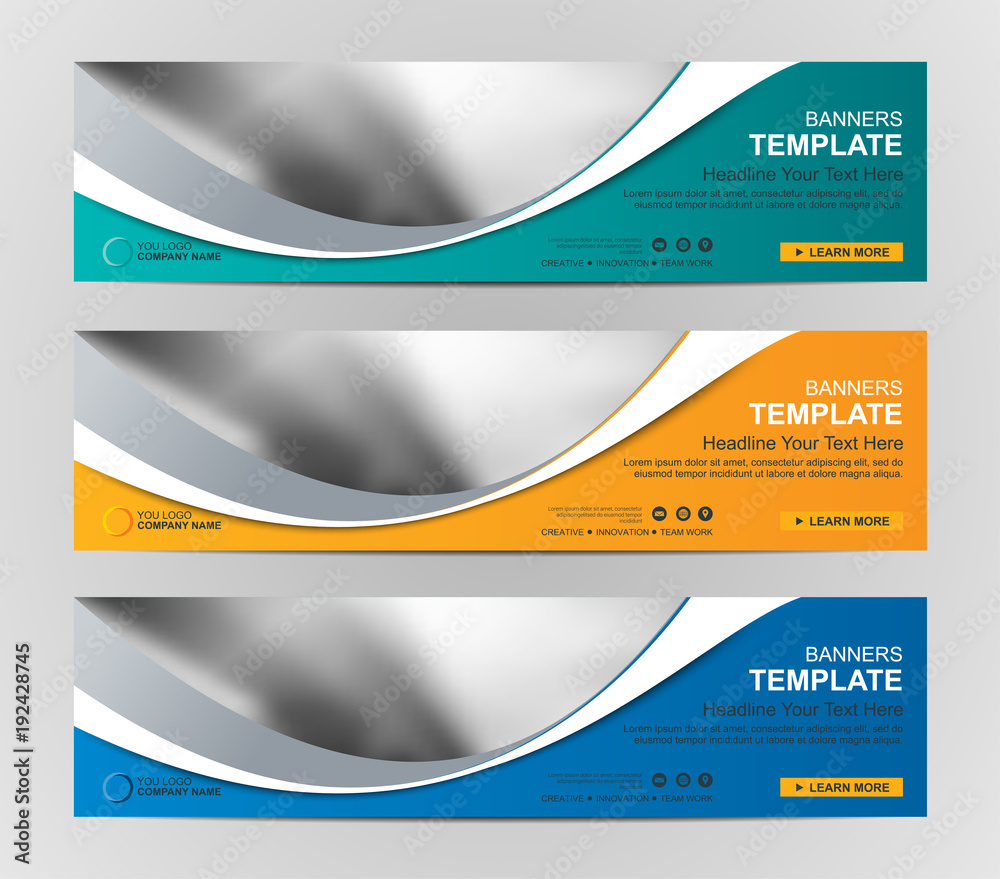 Naklejka premium Abstract Web banner design background or header Templates