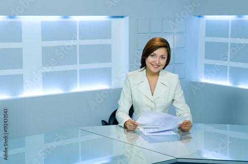 smiling success business lady at office photo