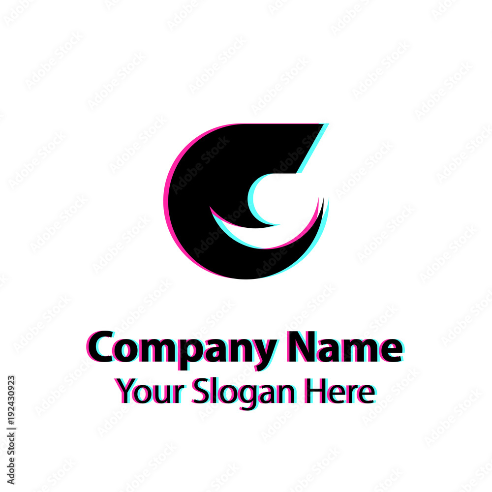Abstract logo design with glitch effect on white background, Abstract graphic icon, logo design template, symbol for company Abstract logo design with glitch effect on white background, Abstract graphic icon, logo design template, symbol for company