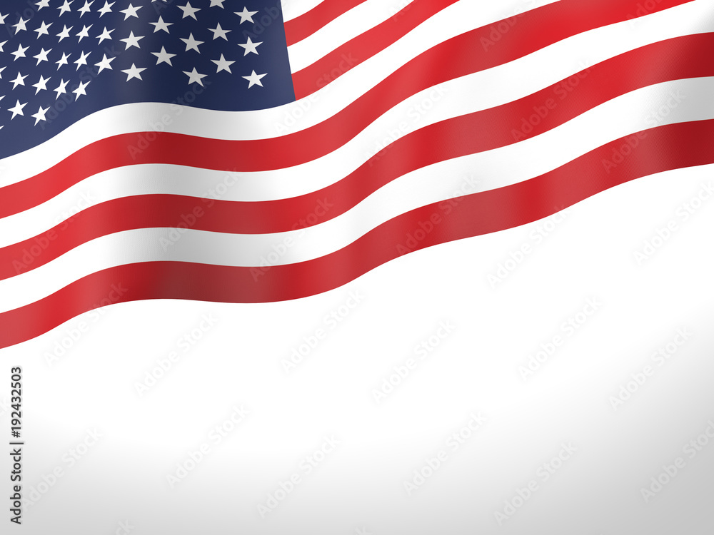 3D illustration of USA flag 3D illustration of USA flag