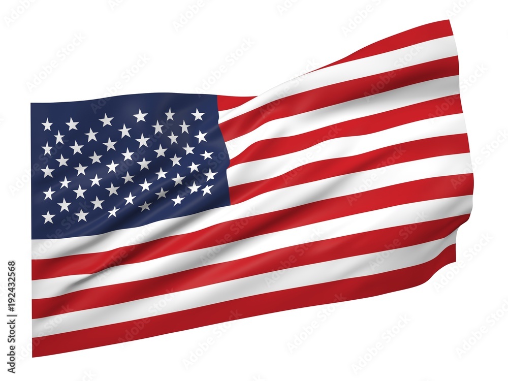 Obraz premium 3D illustration of USA flag