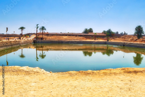 Egypt, a reservoir of the Karnak temple. Ancient ruins near Luxor. Photo taken while on holiday on a trip to Egypt photo