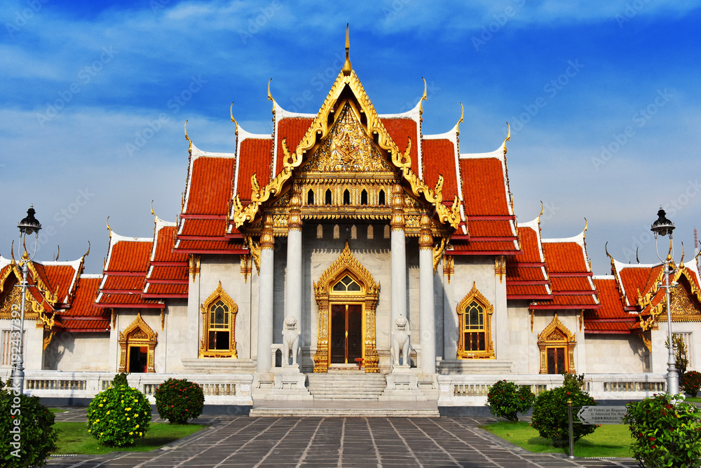Wat Benchamabophit or the marble temple in Bangkok, Thailand Wat Benchamabophit or the marble temple in Bangkok, Thailand