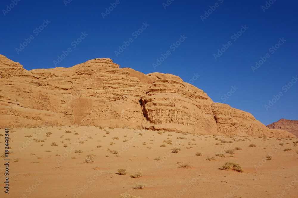 Jordanian desert in Wadi Rum, Jordan, Middle East