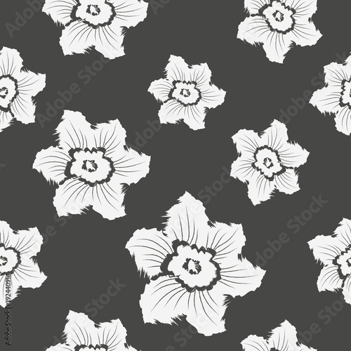 Fototapeta Naklejka Na Ścianę i Meble -  Narcissus daffodils seamless spring floral pattern.