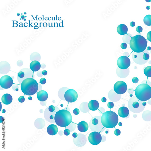 Structure molecule and communication. Dna  atom  neurons. Scientific molecule background for medicine  science  technology  chemistry. Vector illustration