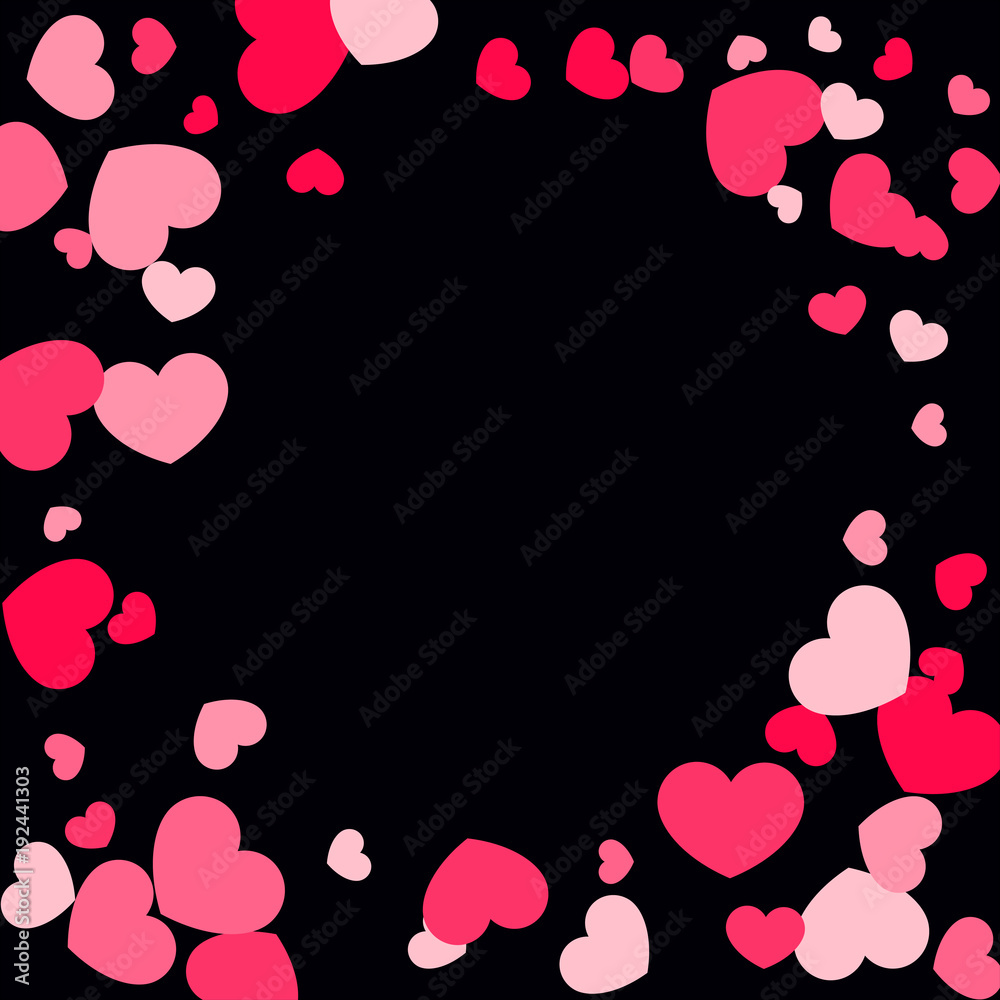 Heart confetti background.