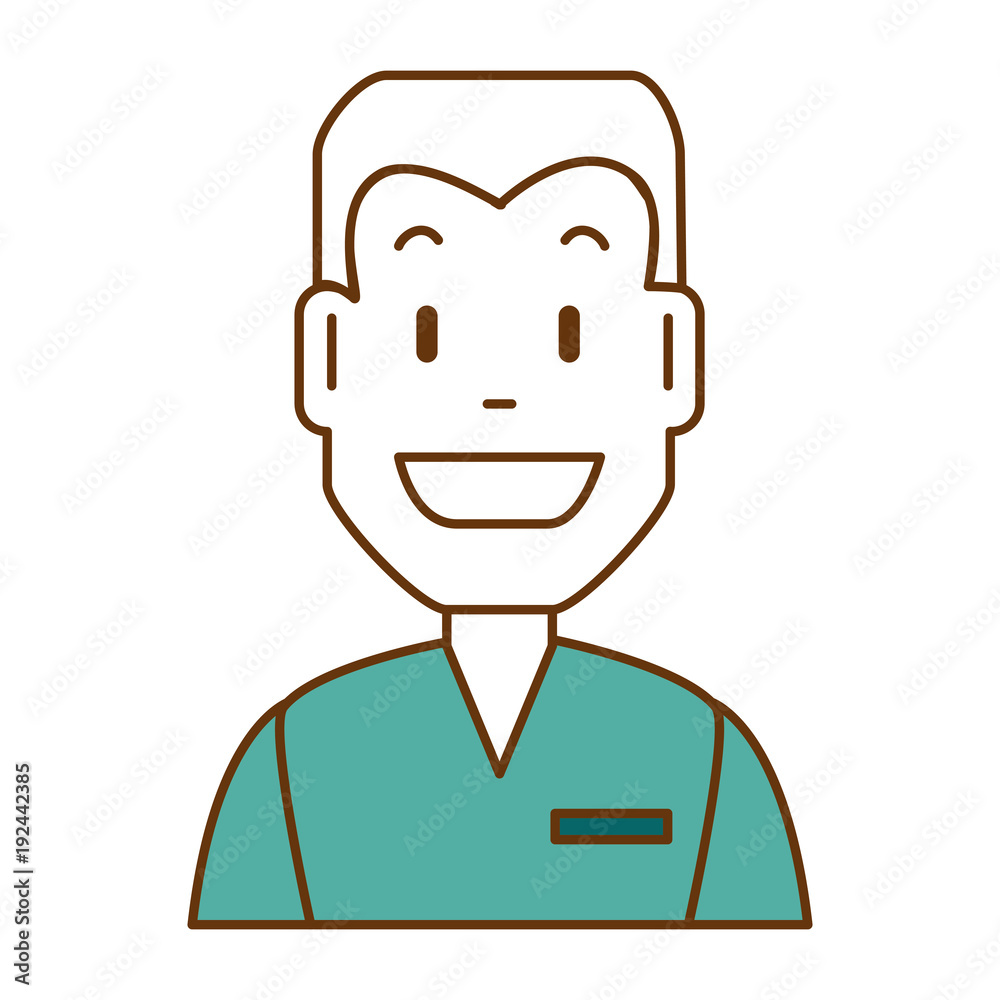 young man model avatar character vector illustration design