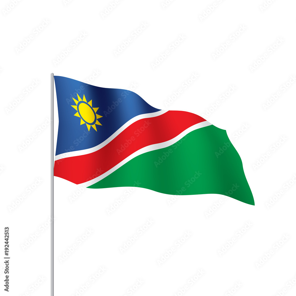 Namibia flag, vector illustration