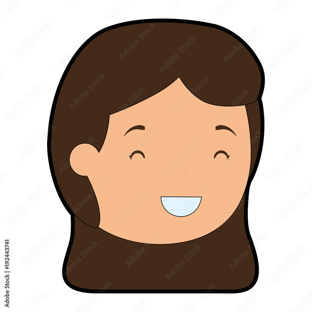 cute little girl head character vector illustration design cute little girl head character vector illustration design