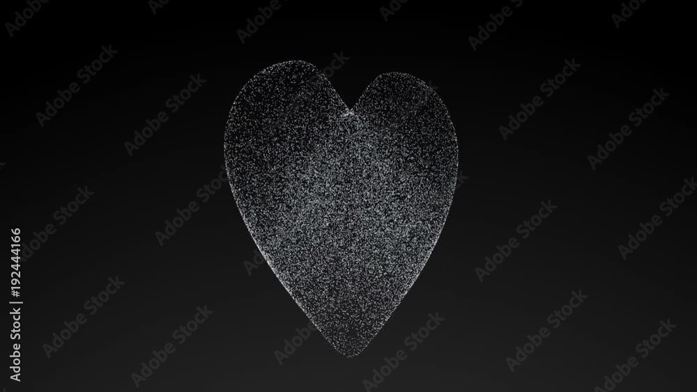 model of heart, abstract geometric composition from chaotic slow moving dots and lines are placed in the object, 4K animation model of heart, abstract geometric composition from chaotic slow moving dots and lines are placed in the object, 4K animation