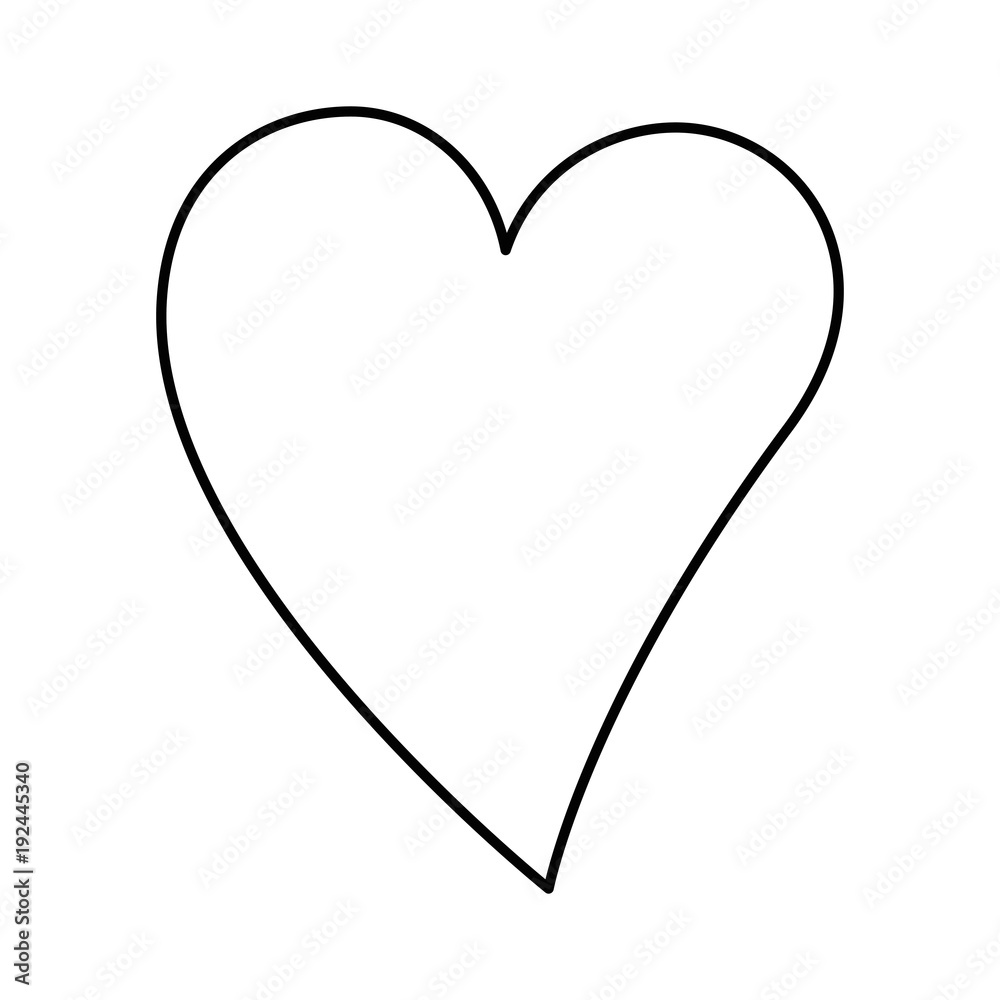 heart love sticker art vector illustration design