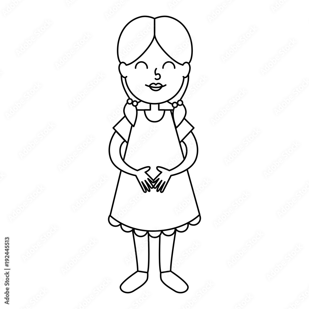 cute little girl character vector illustration design cute little girl character vector illustration design
