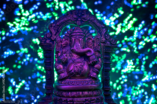 indian/ hindu god ganesh in light