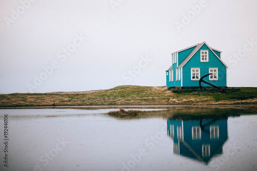 The small house in the countryside of east fjord of east Iceland.