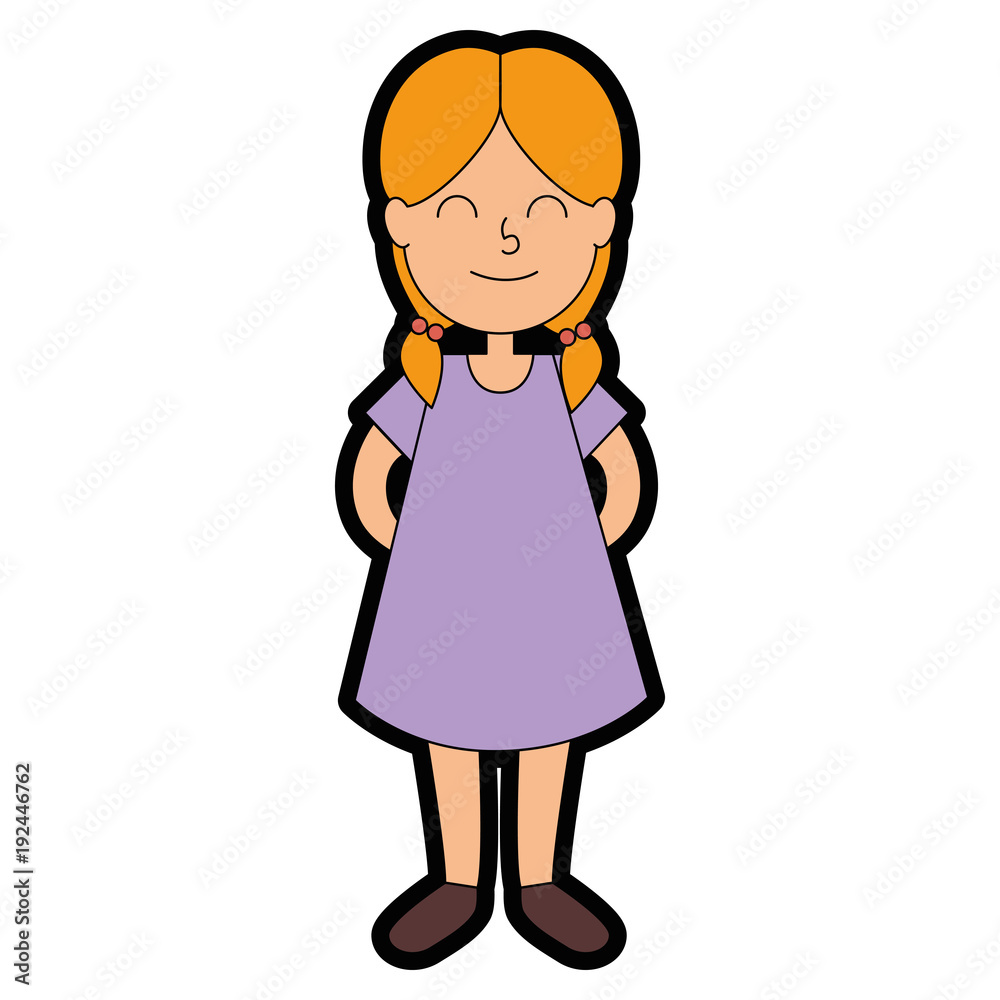 cute little girl character vector illustration design cute little girl character vector illustration design