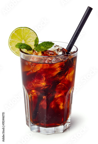 Cuba libre or long islan iced tea photo