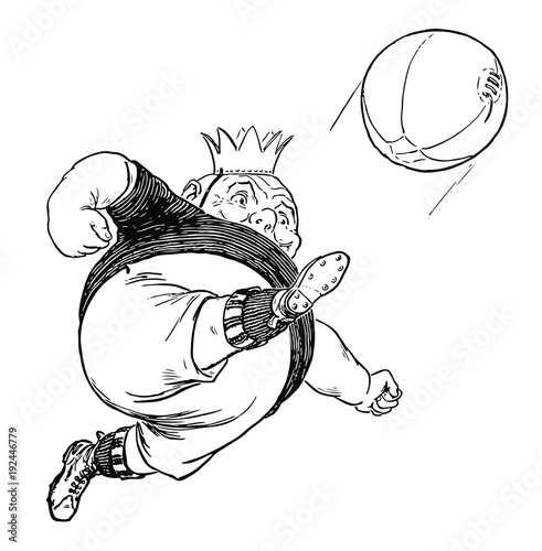 rugby football king cartoon