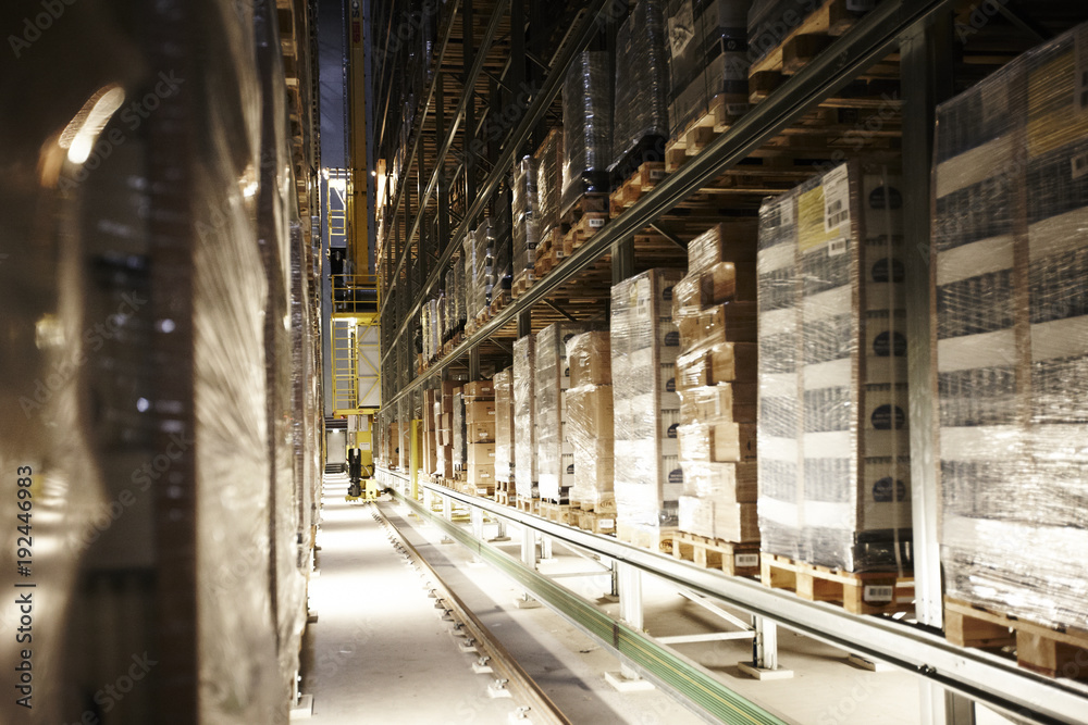 Boxes and stock goods in a engieering warehouse Boxes and stock goods in a engieering warehouse