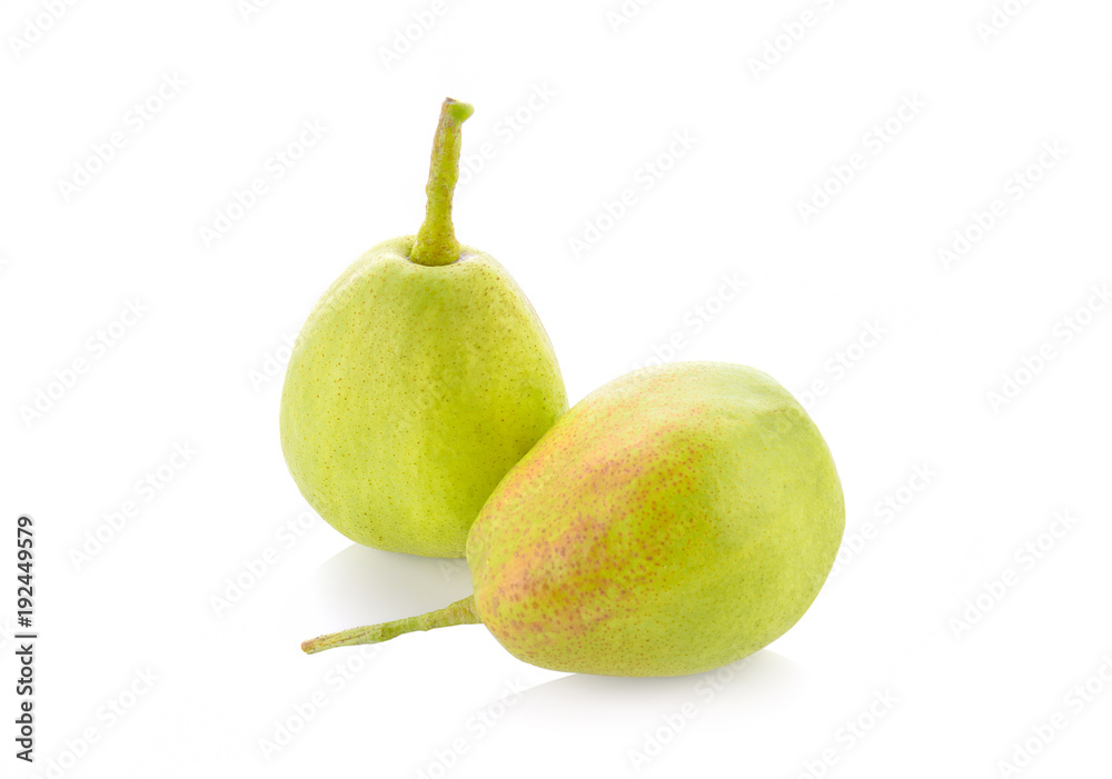 fragrant pear isolated on white background fragrant pear isolated on white background