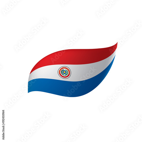 Paraguay flag, vector illustration