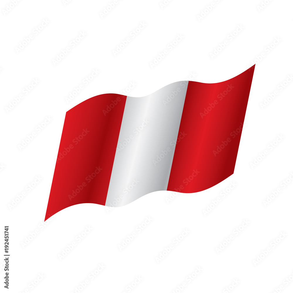 Peru flag, vector illustration