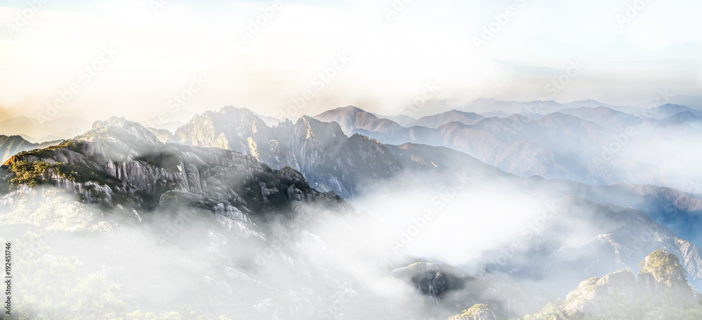 Fototapeta The beautiful natural scenery of Mount Huangshan
