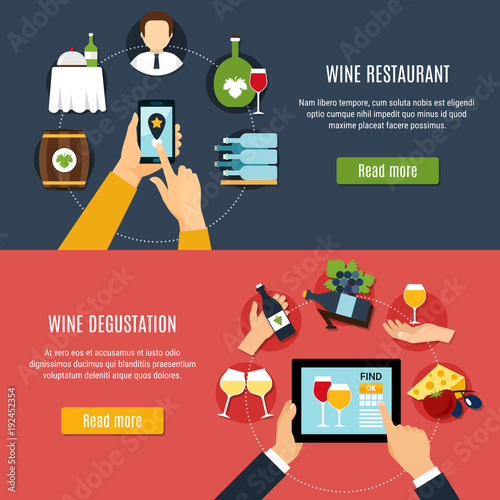 Wine Banners Set