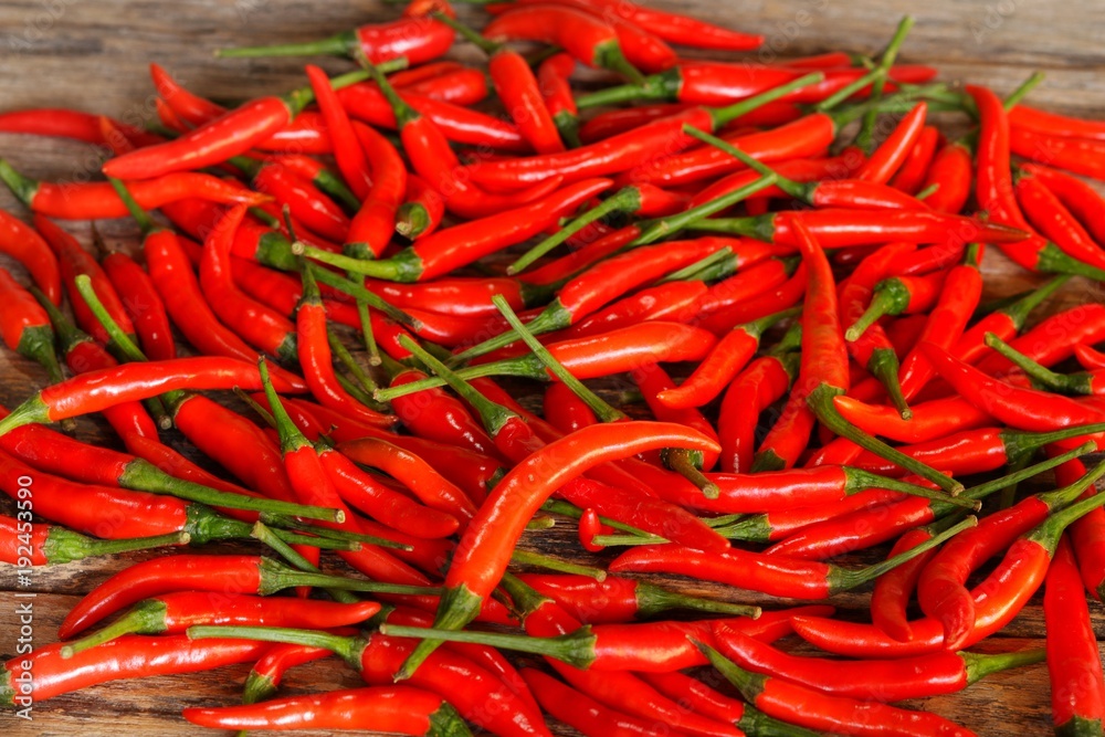 Red Chillies background, Organic ingredient for spicy food,Pattern