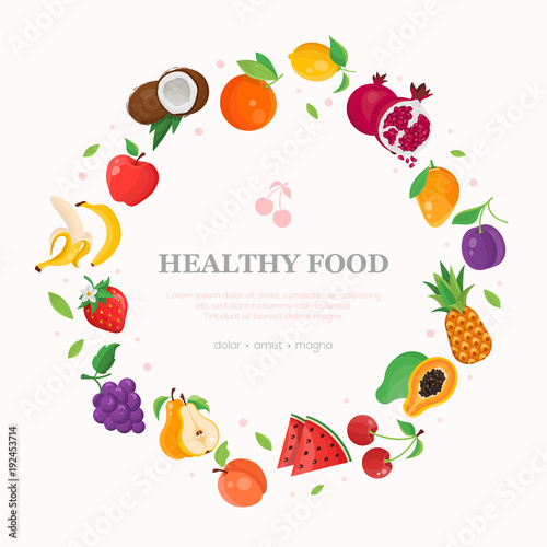 Healthy food - modern colorful vector illustration