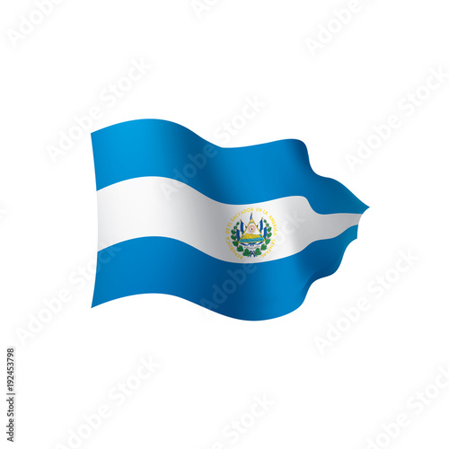 Salvador flag, vector illustration