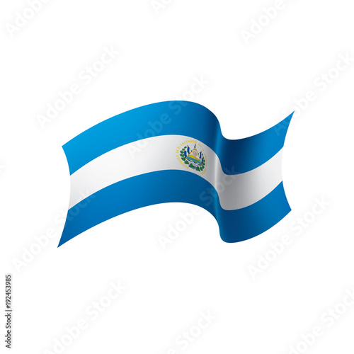 Salvador flag, vector illustration