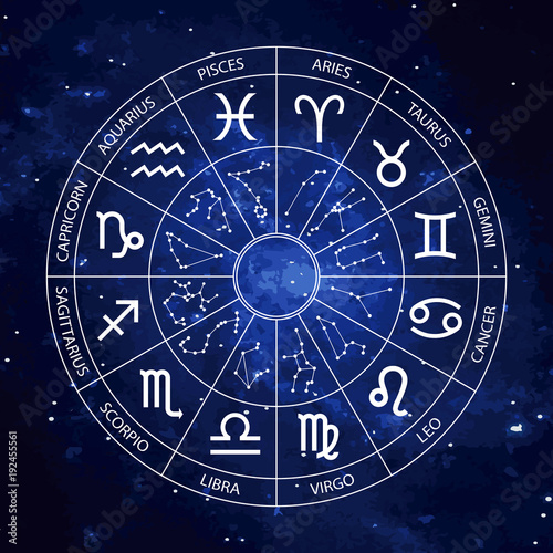 Vector graphics astrology set. A simple geometric representation of the ...