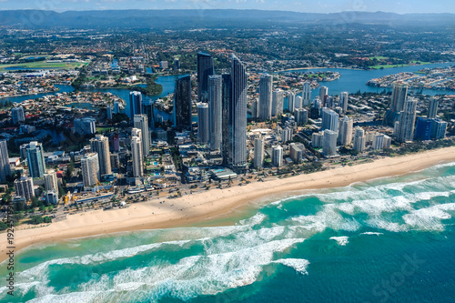 Aerial view of Surfers Paradise on the Gold Coast - host city for the 2018 Commonwealth Games © Matt Murray