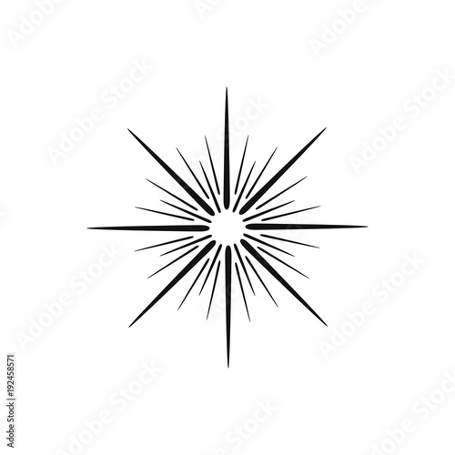 Sun Ray or Star Burst Vector