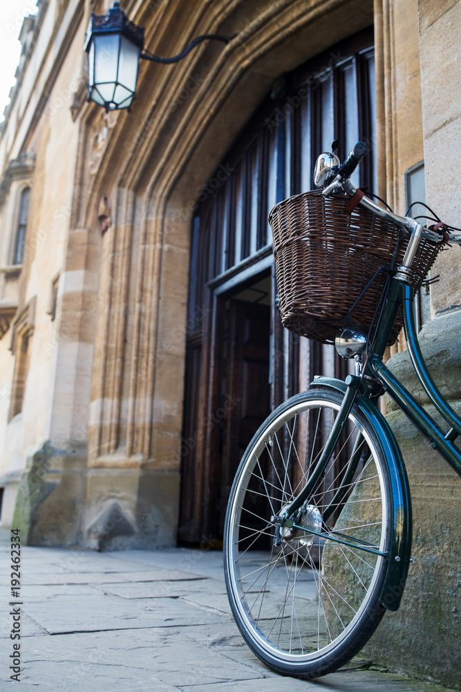 Bicycle Outside Oxford University College Building