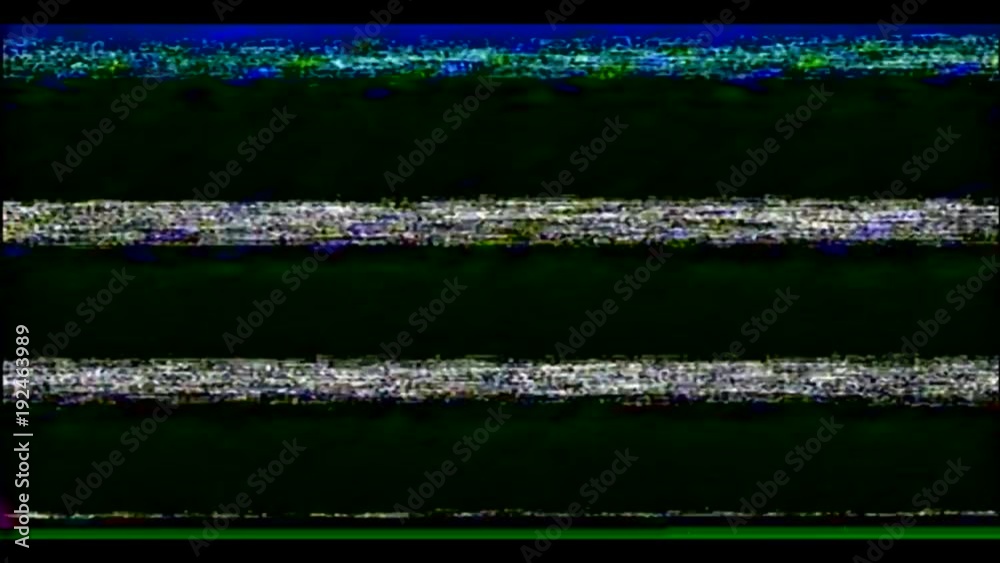 Test Tv. Test Signal. Vhs. Error Video Recording.