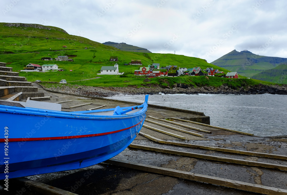View of Elduvík in the Faroe Islands View of Elduvík in the Faroe Islands