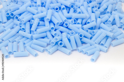 Blue plastic bead