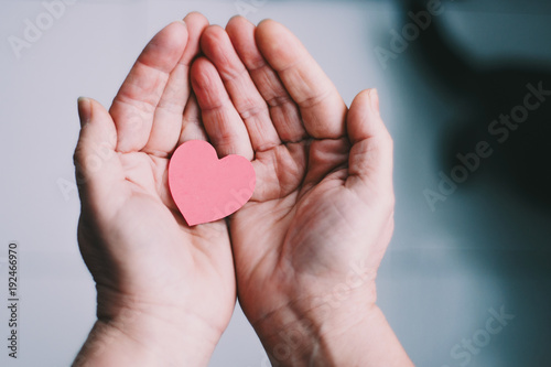 heart in hands photo