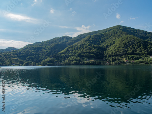 Enormous beautiful lake on river pliva near Jajce