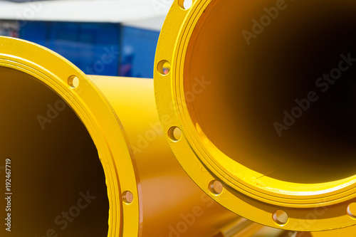 Photo of the pipeline flange connection