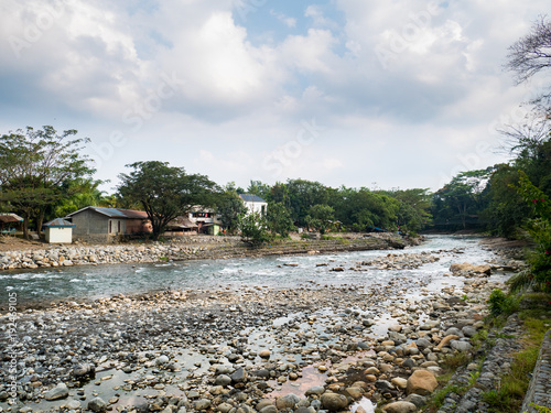 Bohorok River at low tide view from Ecolodge Bukit Lawang photo