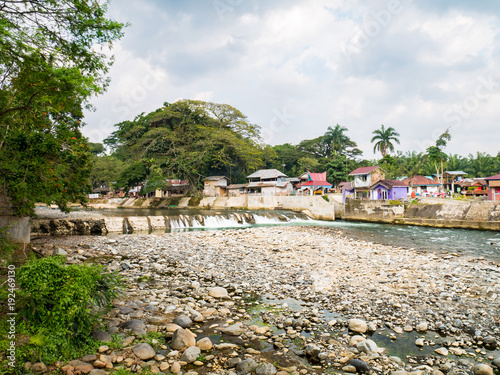 Bohorok River at low tide view from Ecolodge Bukit Lawang photo